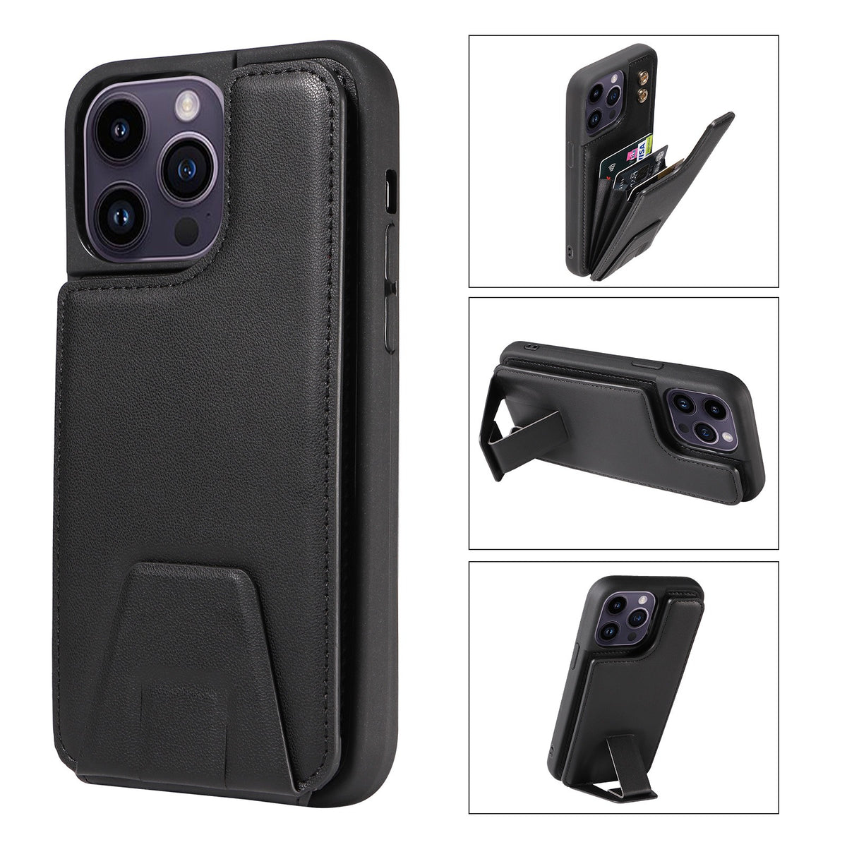 Funda para iPhone con tarjetero tipo acordeón en PU