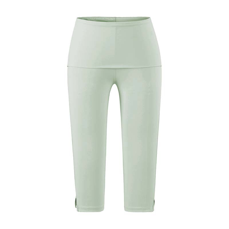 Leggings capri elásticos con abertura lateral