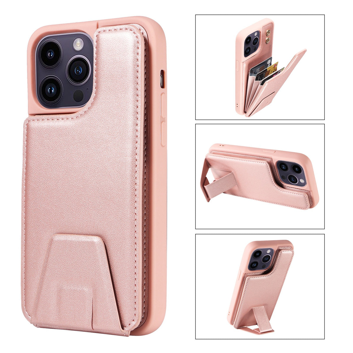 Funda para iPhone con tarjetero tipo acordeón en PU