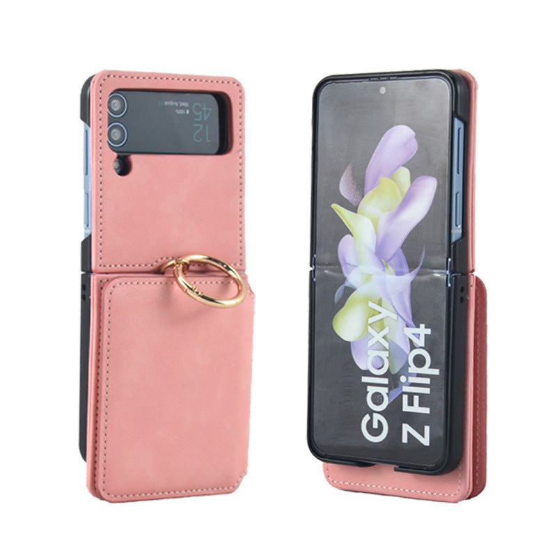 Funda en PU con anillo para teléfono plegable