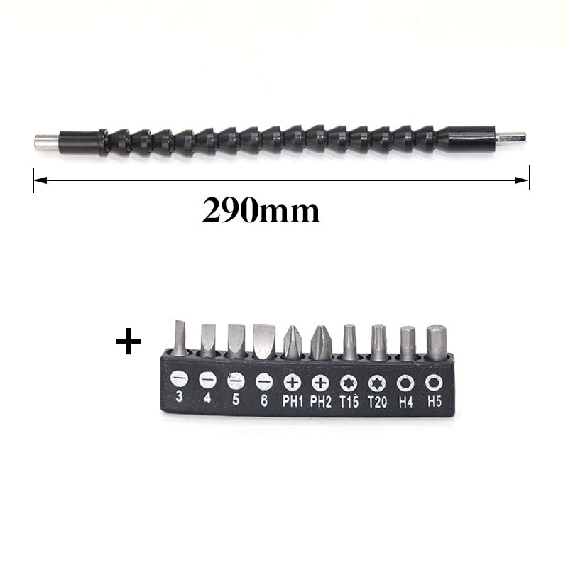 Extensión flexible de 290 mm para puntas de destornillador