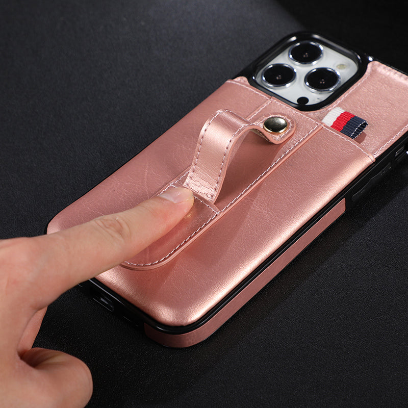 Funda para iPhone con tarjetero y soporte en TPU