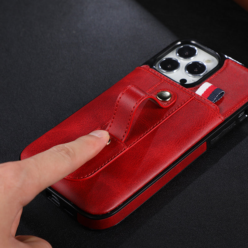 Funda para iPhone con tarjetero y soporte en TPU