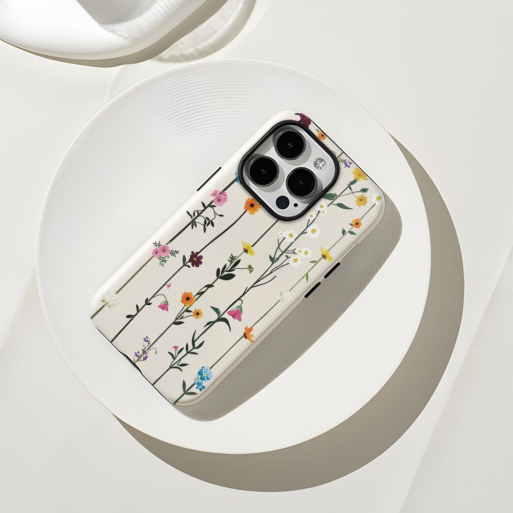 Funda rígida floral para iPhone, diseño 256