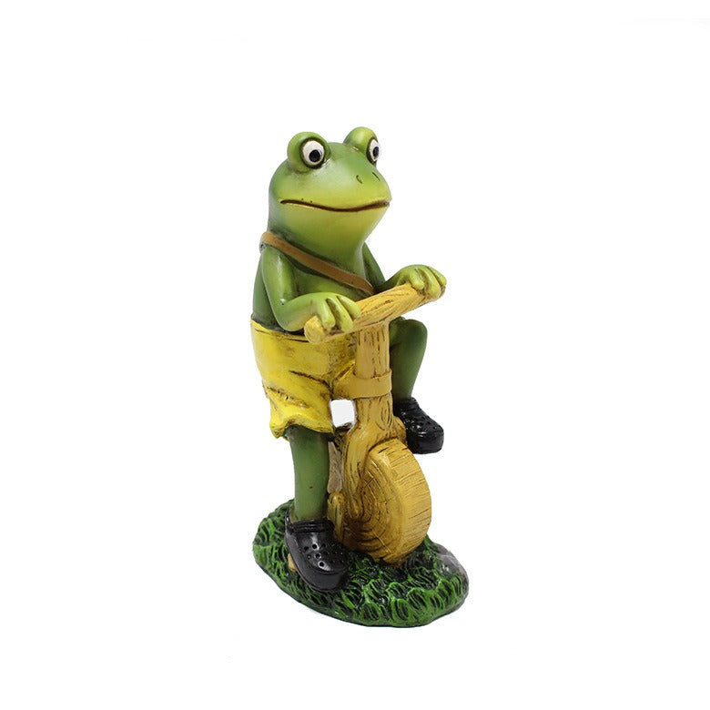 Adorno de rana para patio y jardín