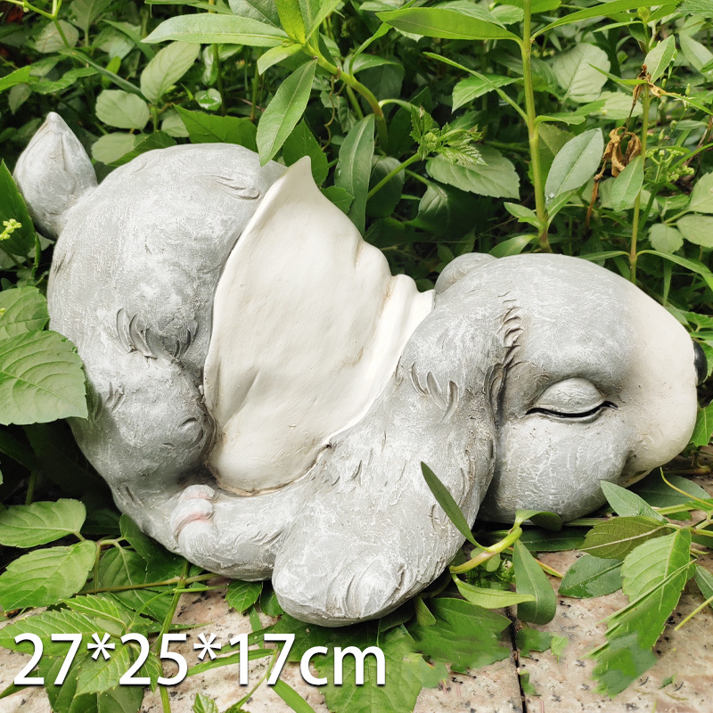 Figuras decorativas de conejos para jardín
