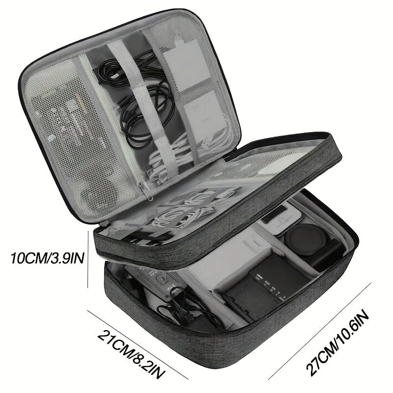 Organizador de viaje para cables de 2 o 3 niveles