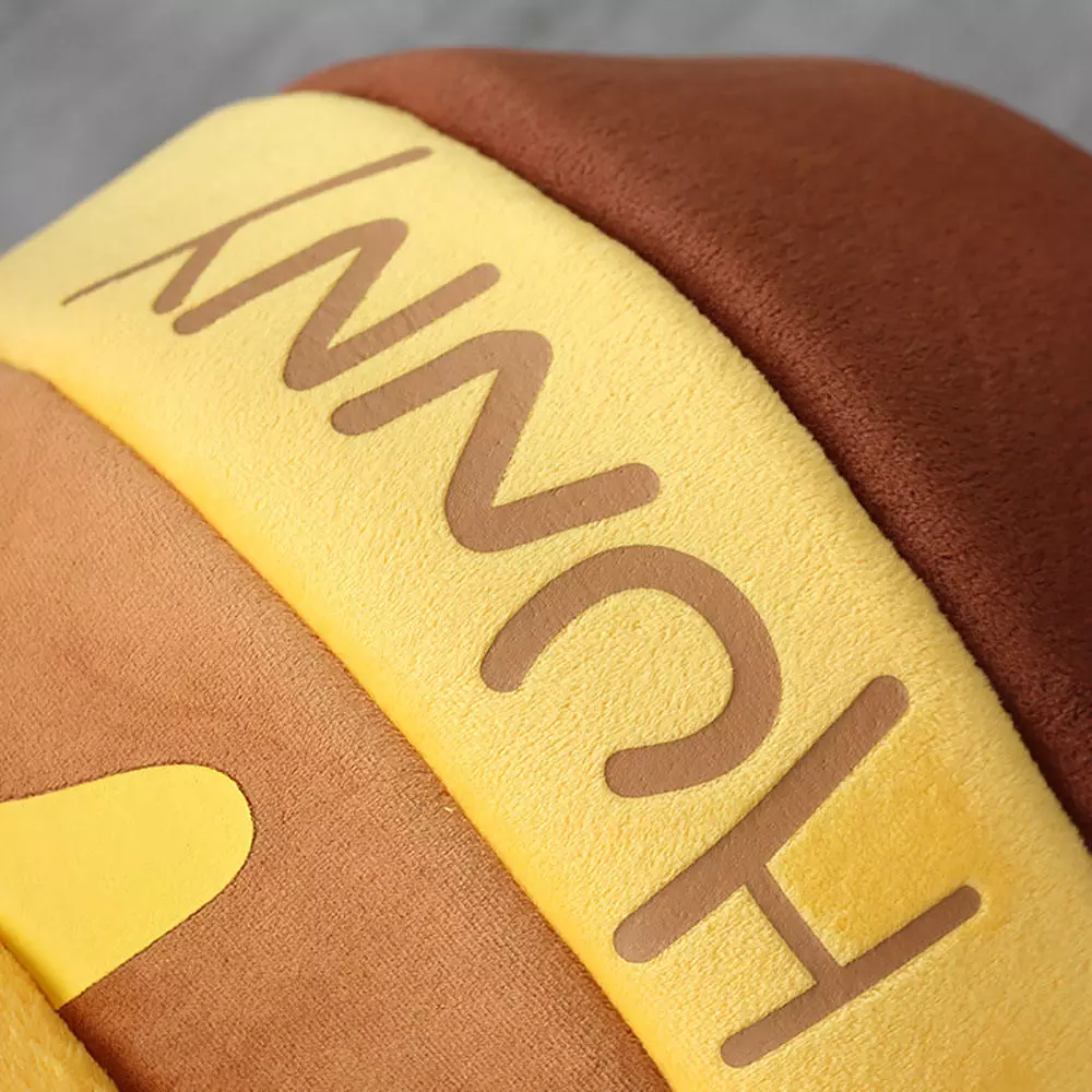 Cama para mascotas con forma de tarro de miel