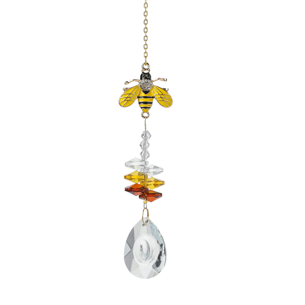 Colgante decorativo de abeja y sol para jardín