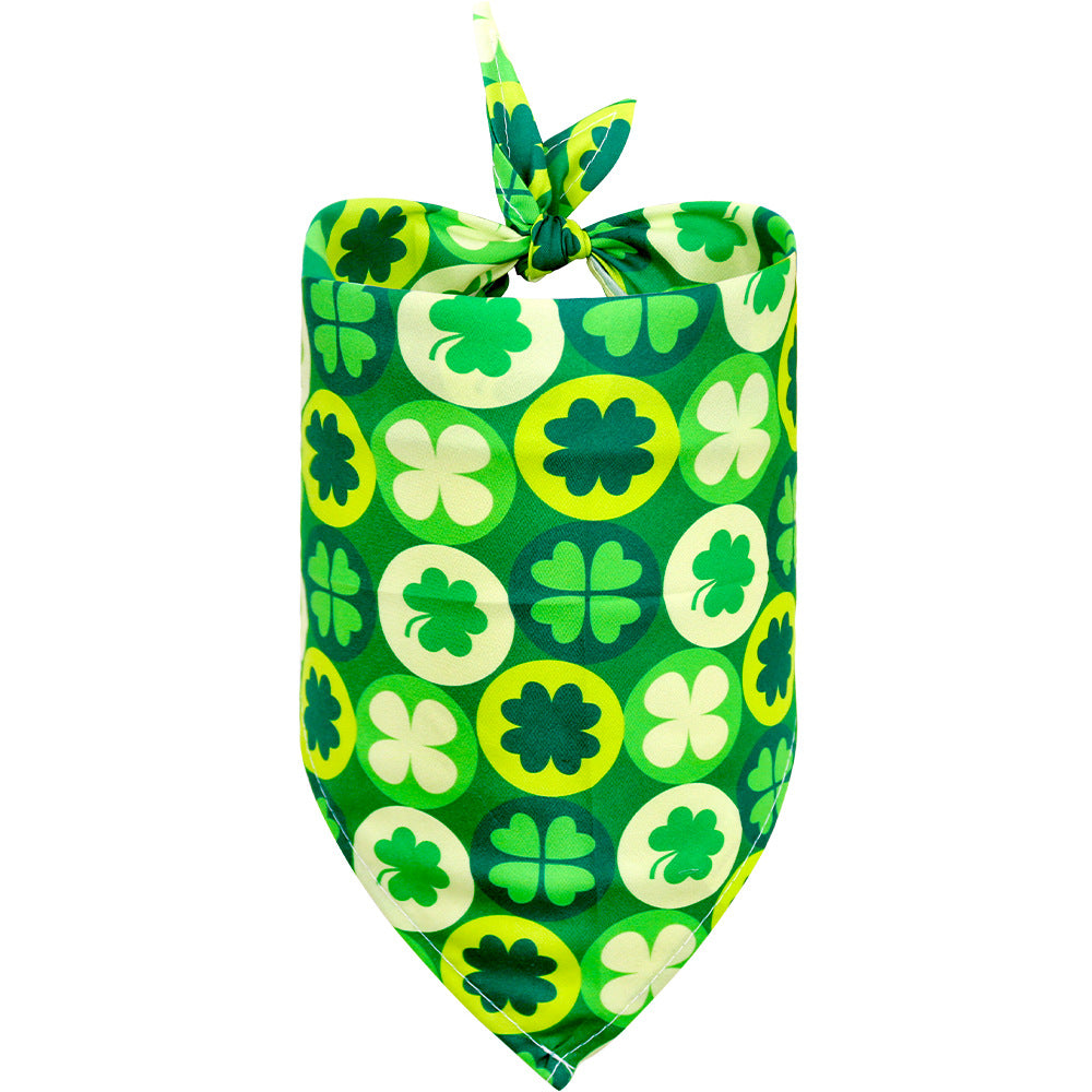Bandana de tréboles para mascotas