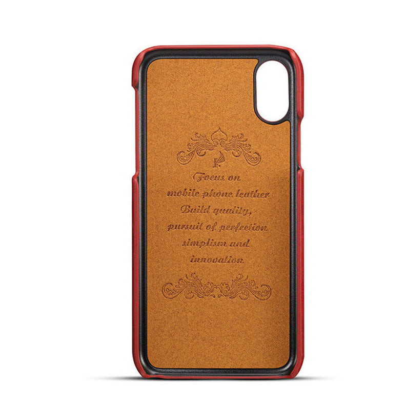 Funda con dos ranuras para tarjetas en PU