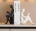 Sujetalibros decorativos de cerámica con figuras