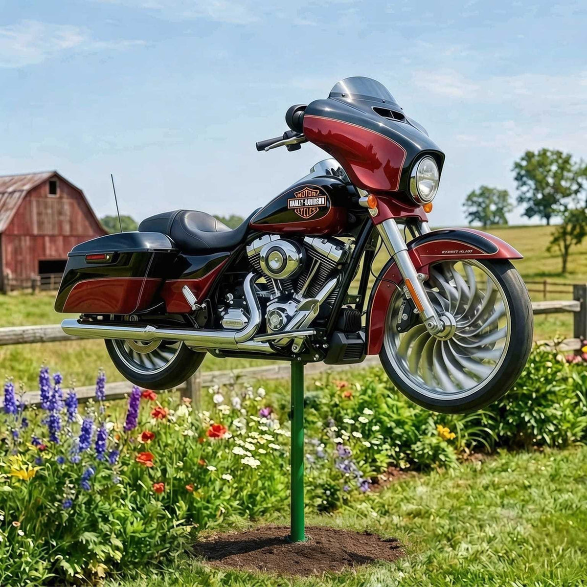 Pilot Snoopy Garden Windmill Metal Outdoor Garden Decoration