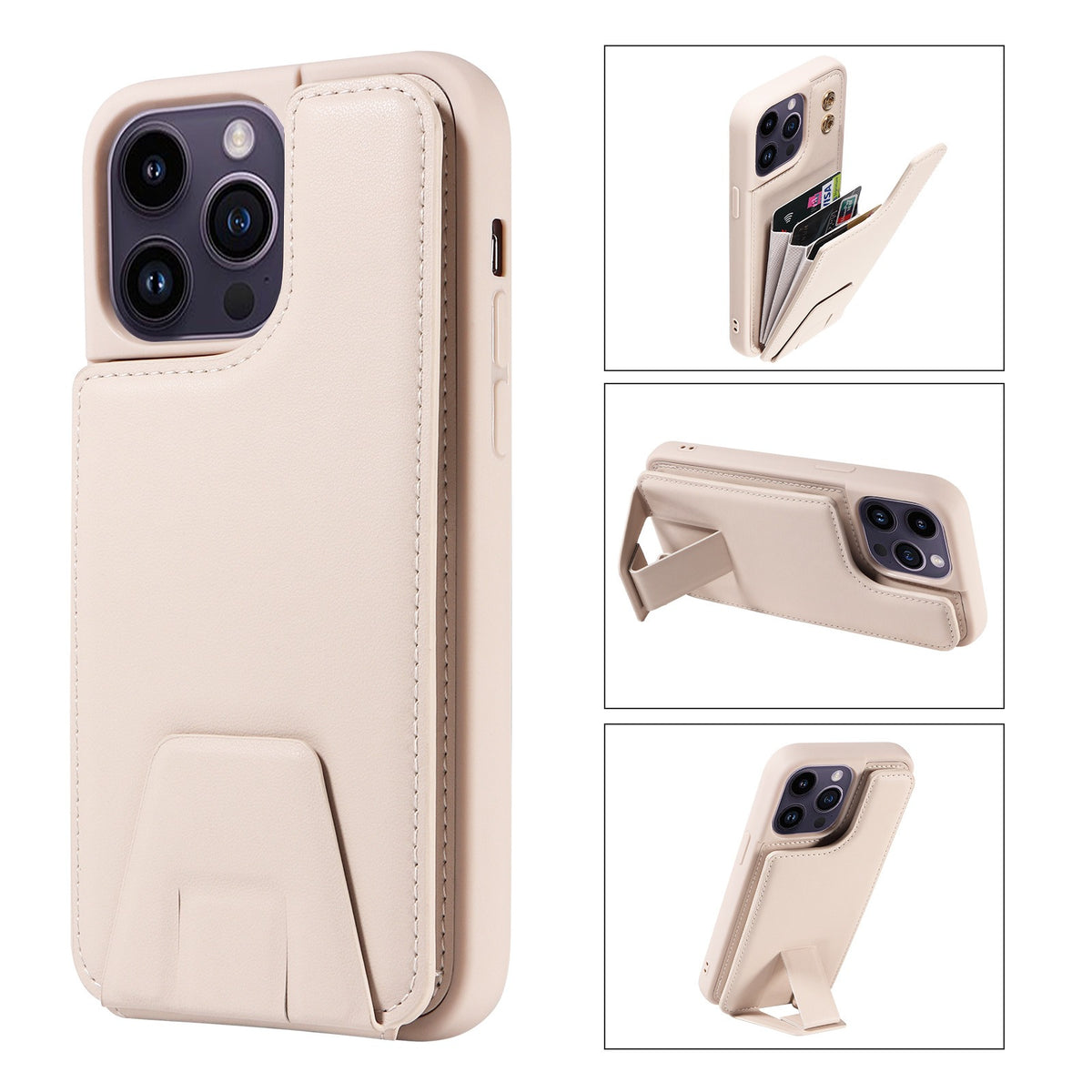 Funda para iPhone con tarjetero tipo acordeón en PU