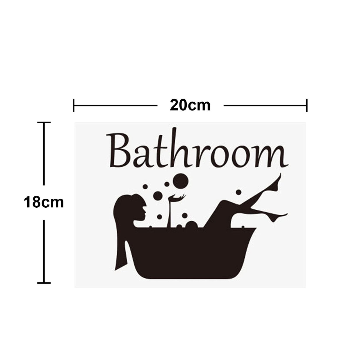 Adhesivos decorativos para puertas de baño y lavandería