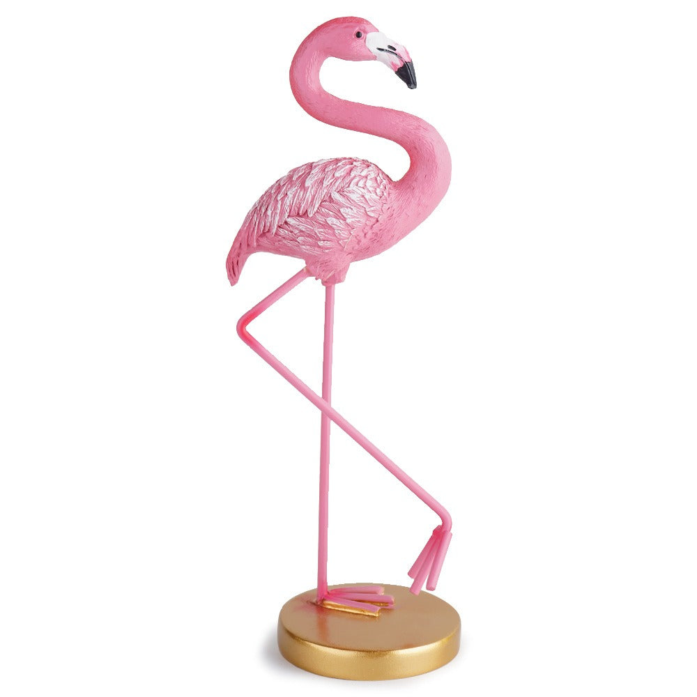 Figura decorativa de flamenco de resina