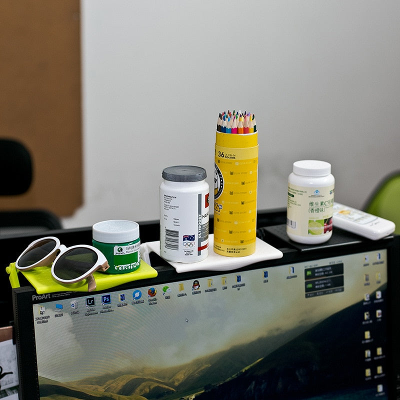 Repisa organizadora para monitor