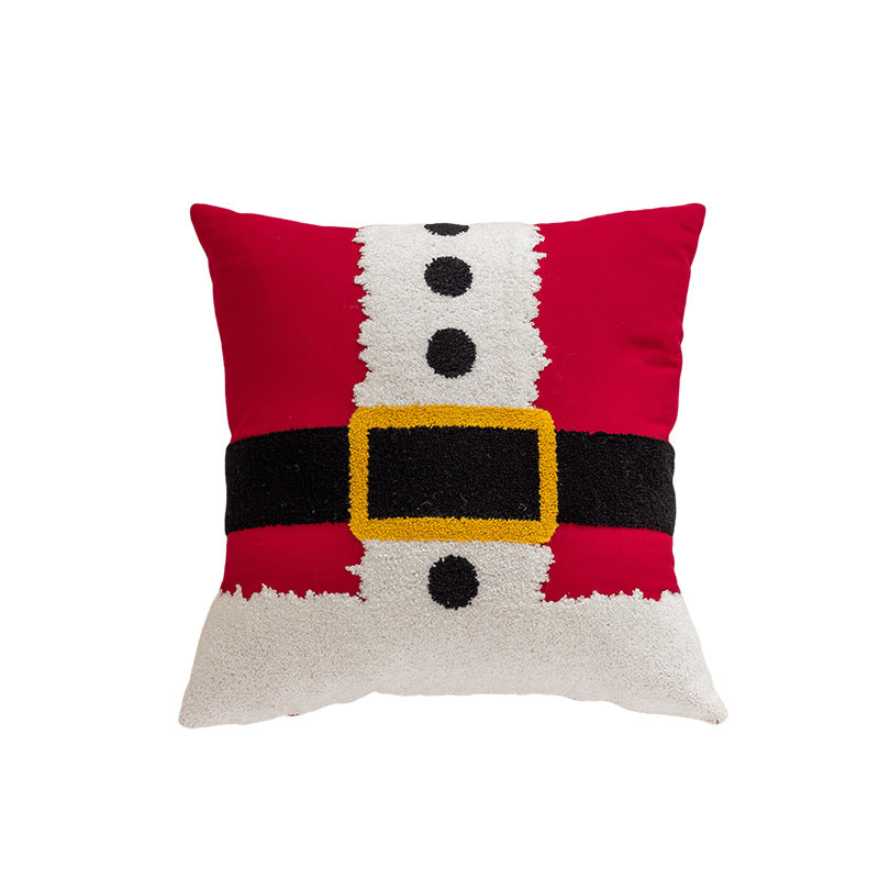 Funda de cojín navideña bordada de 45 × 45 cm