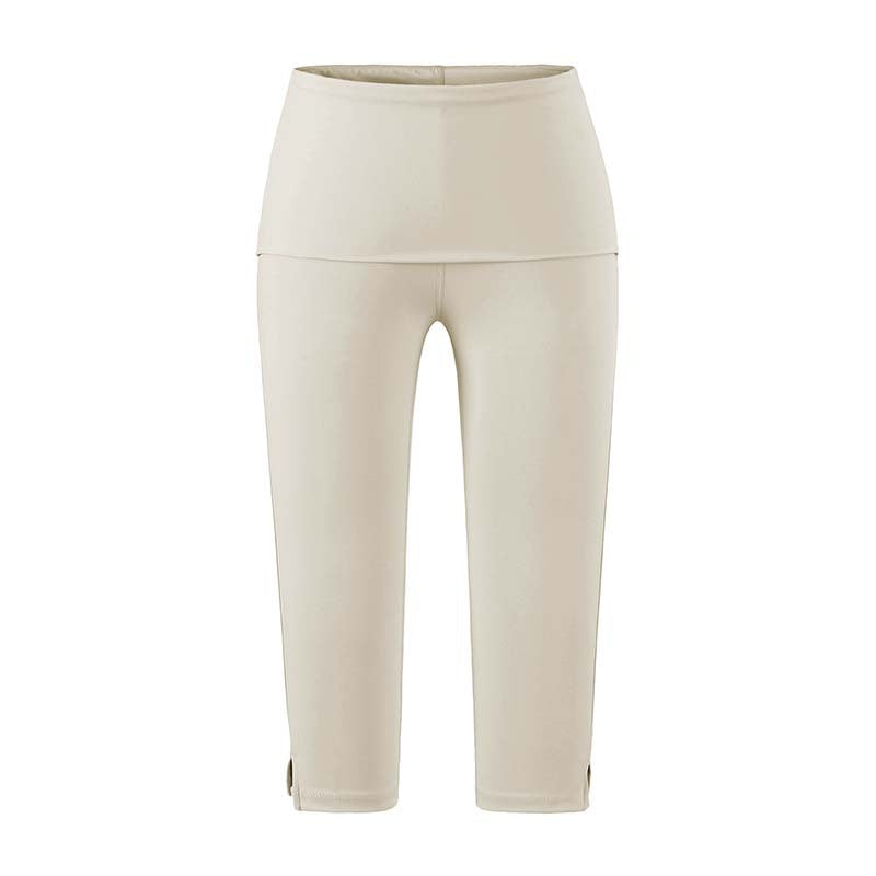 Leggings capri elásticos con abertura lateral