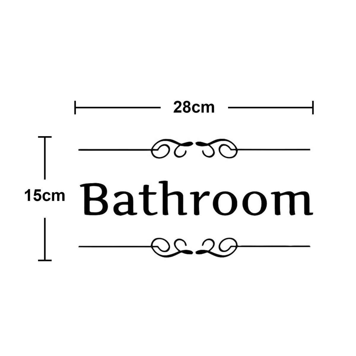 Adhesivos decorativos para puertas de baño y lavandería