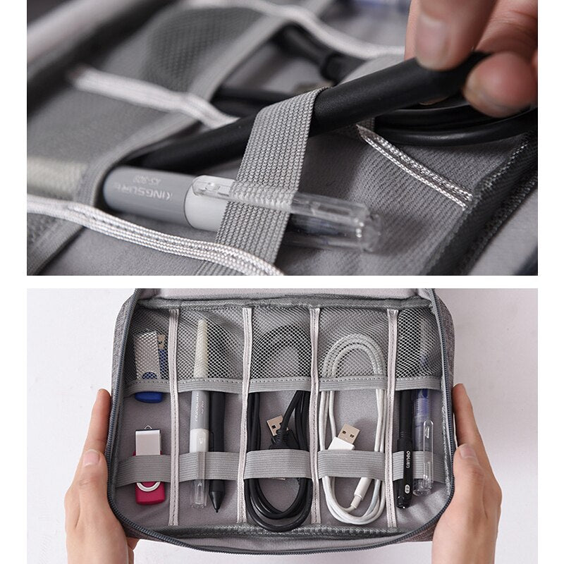 Estuche organizador de cables de 24,5 × 18 × 10 cm