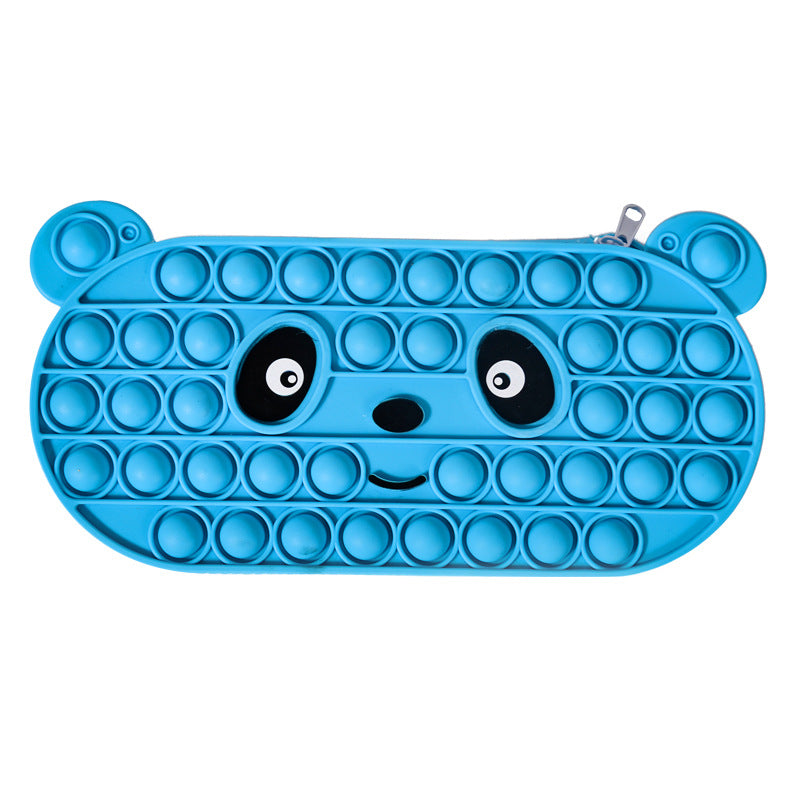 Estuche de silicona con burbujas para papelería