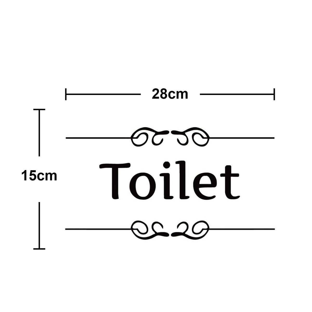 Adhesivos decorativos para puertas de baño y lavandería