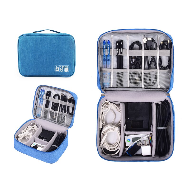 Estuche organizador de cables de 24,5 × 18 × 10 cm