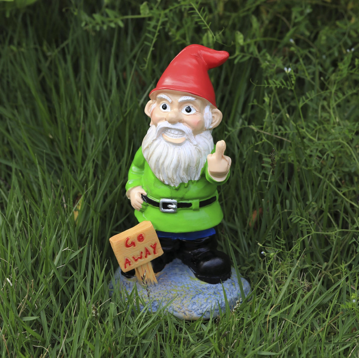 Figura decorativa de anciano de barba blanca para jardín