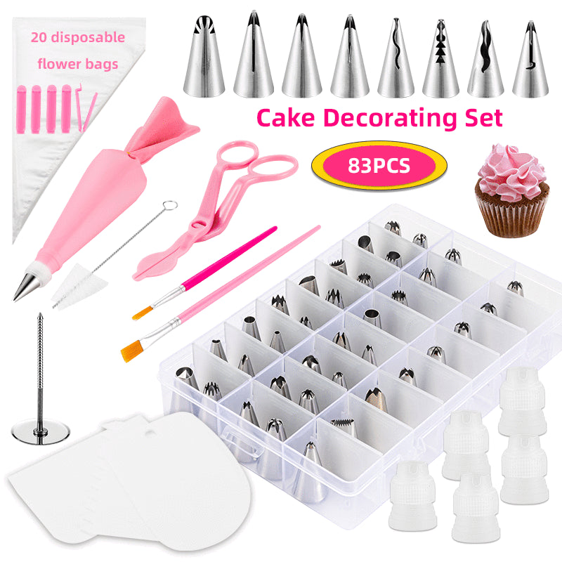 Set de 83 piezas para decorar pasteles