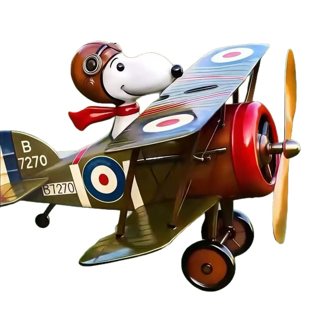 Pilot Snoopy Garden Windmill Metal Outdoor Garden Decoration