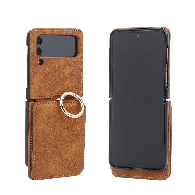 Funda en PU con anillo para teléfono plegable