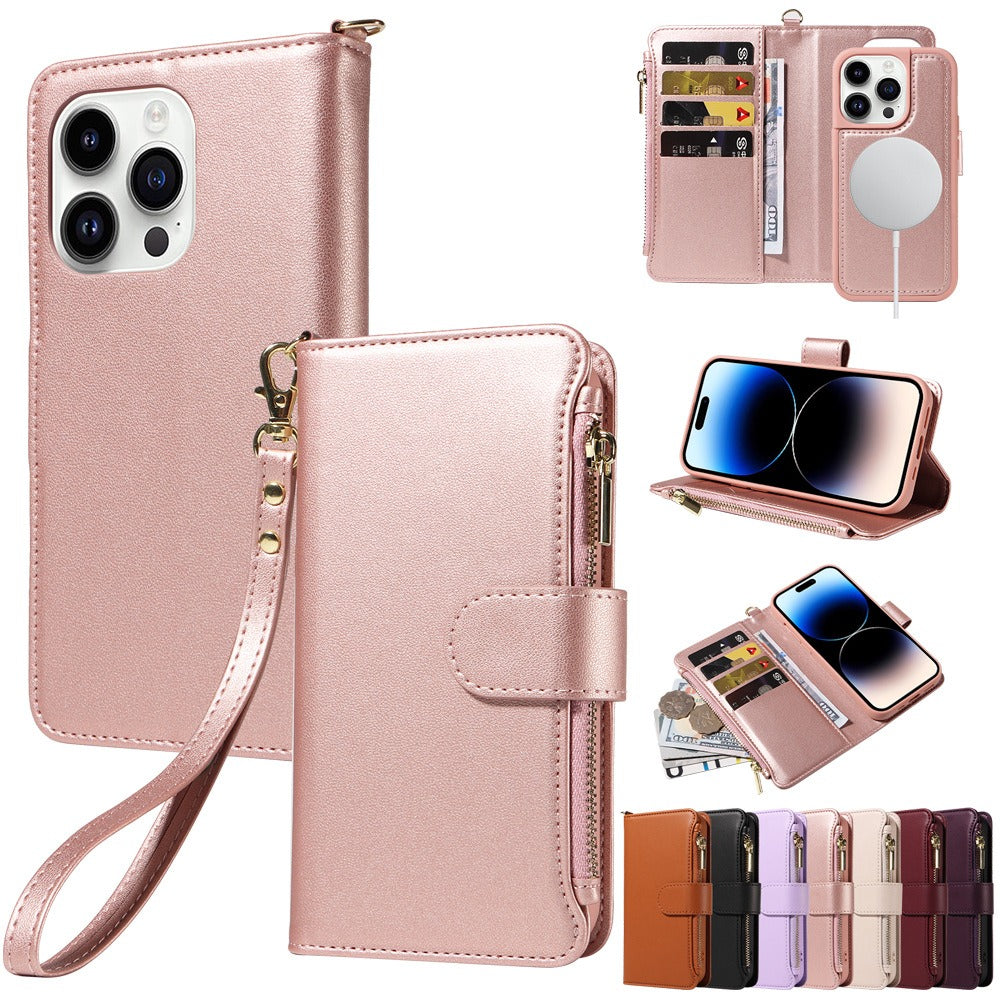 Funda tipo cartera con tapa para iPhone en PU