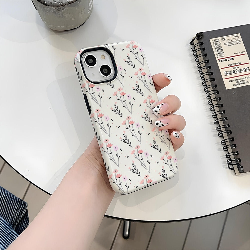 Funda rígida floral para iPhone, diseño GML799