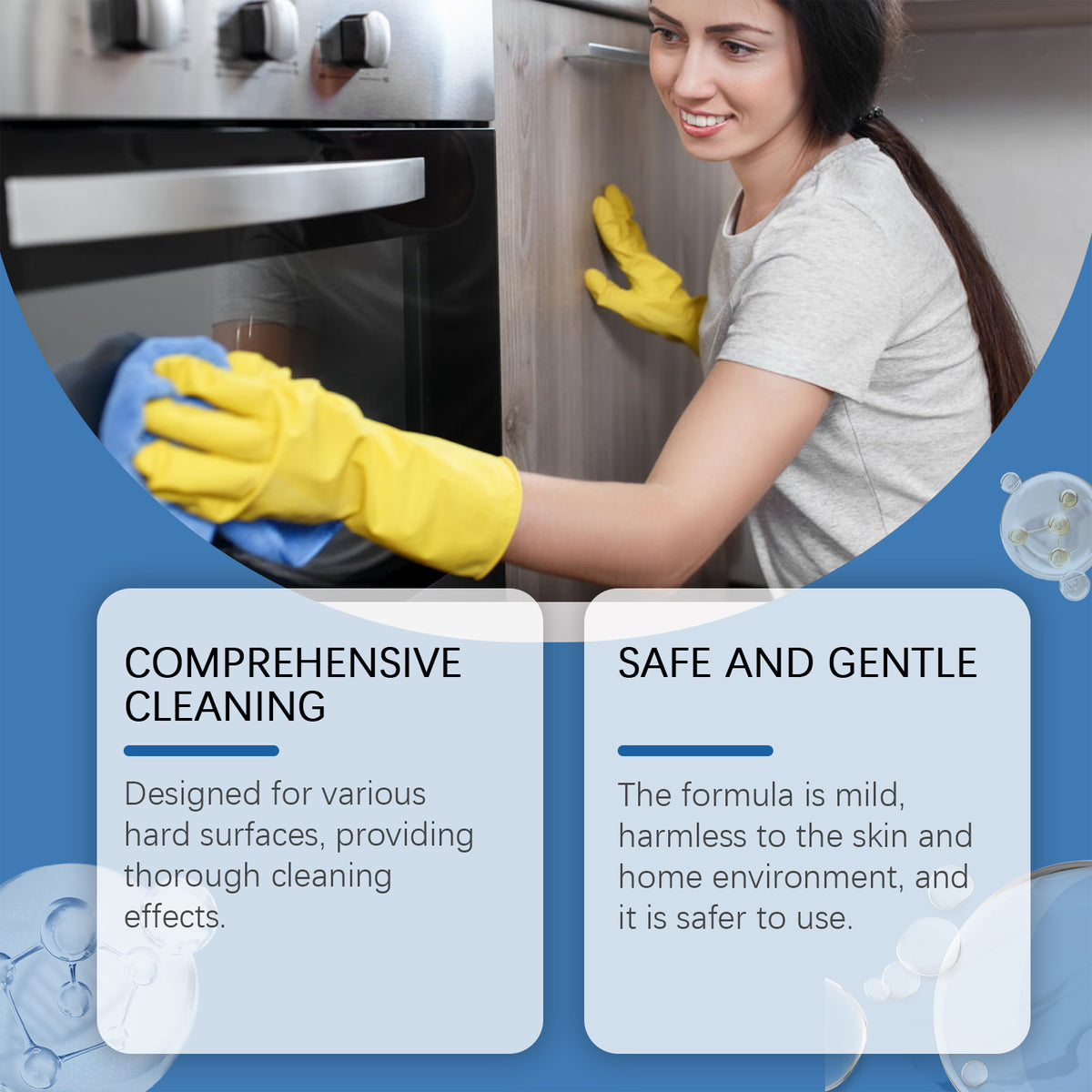 Kitchen Grease Foam Cleaner, Multi-Functional Gentle Decontamination Kitchen Stove Top Cleaning Product