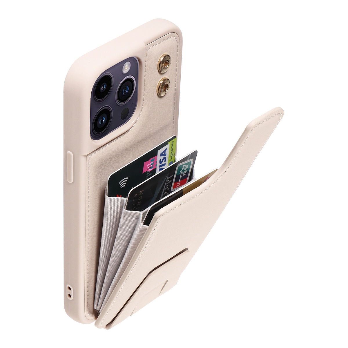 Funda para iPhone con tarjetero tipo acordeón en PU