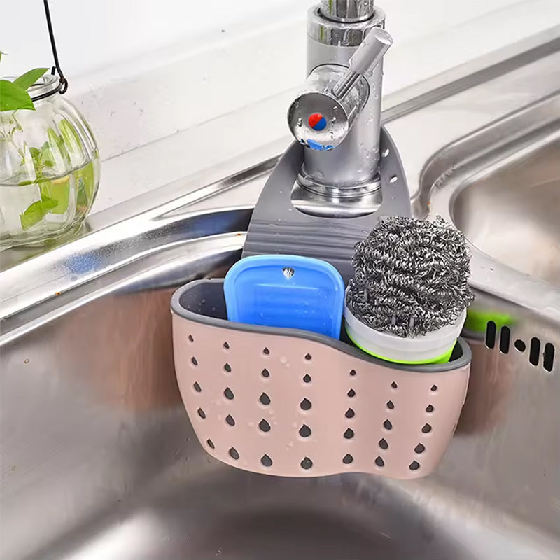 Cesta colgante ajustable para esponjas de fregadero