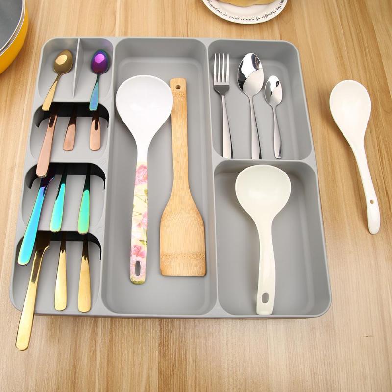 Organizador de cubiertos para cajón de 39,8 × 11,4 cm