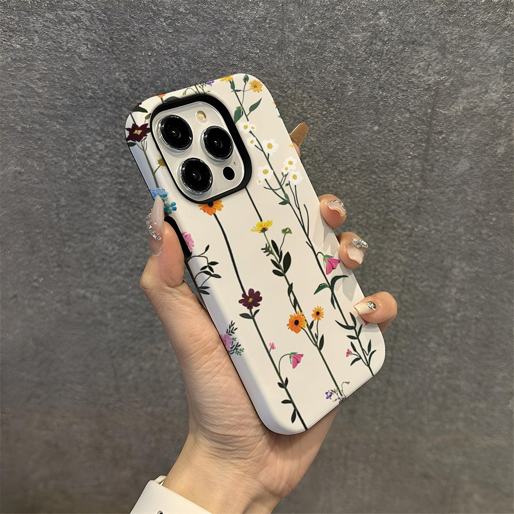 Funda rígida floral para iPhone, diseño 256