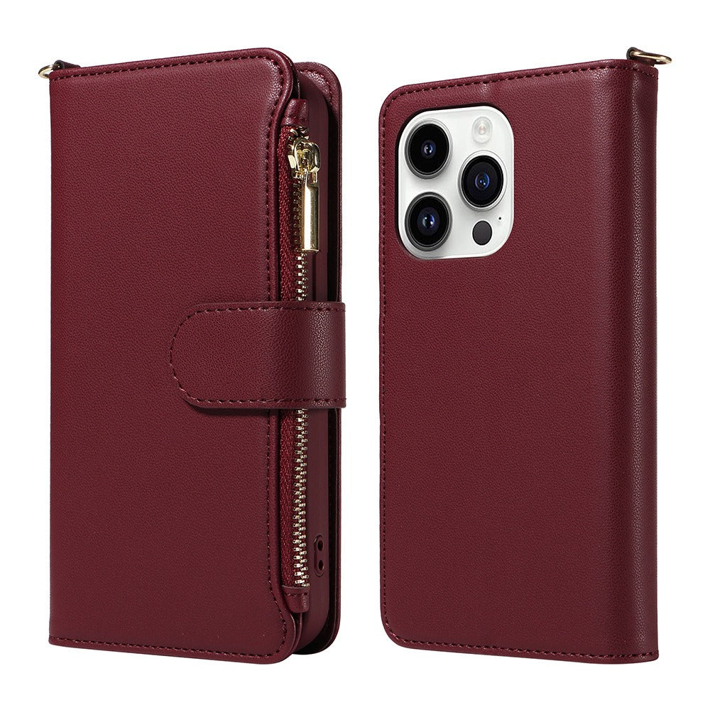 Funda tipo cartera con tapa para iPhone en PU