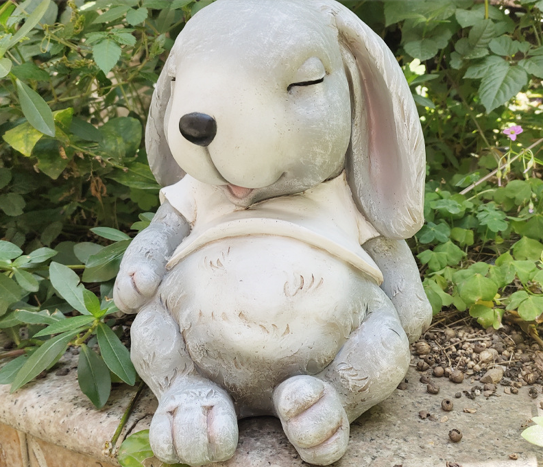 Figuras decorativas de conejos para jardín
