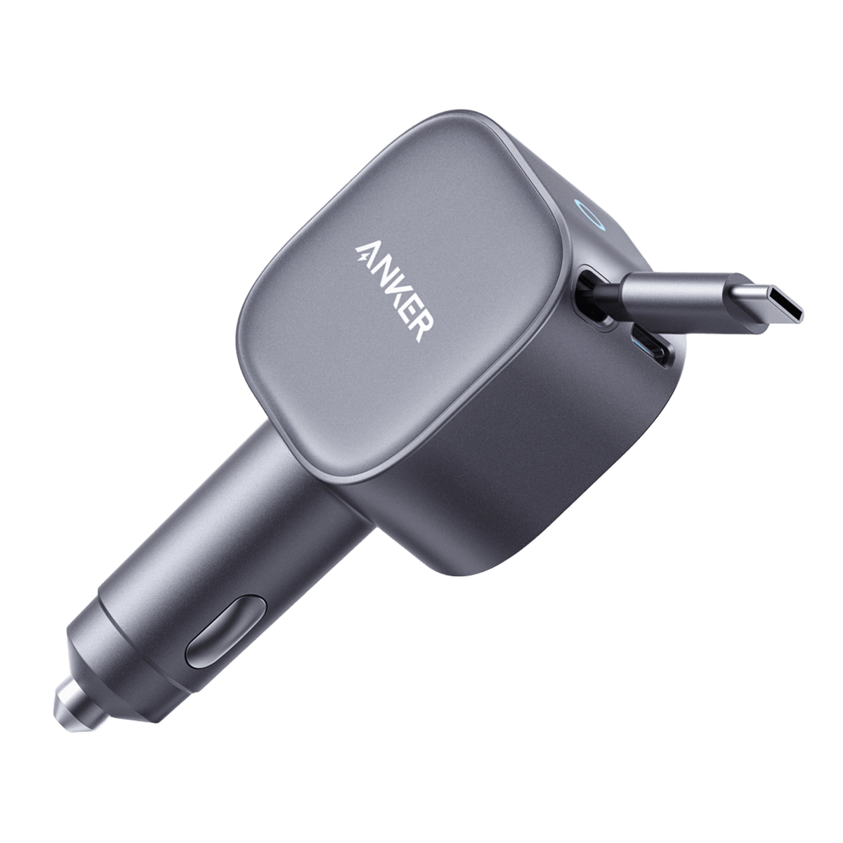 Nano 75W Car Charger con cable USB-C retráctil