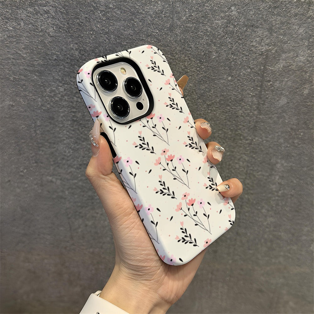 Funda rígida floral para iPhone, diseño GML799