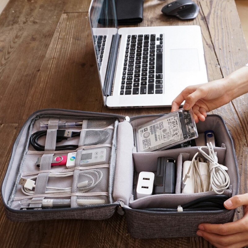 Estuche organizador de cables de 24,5 × 18 × 10 cm