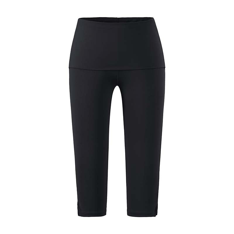 Leggings capri elásticos con abertura lateral