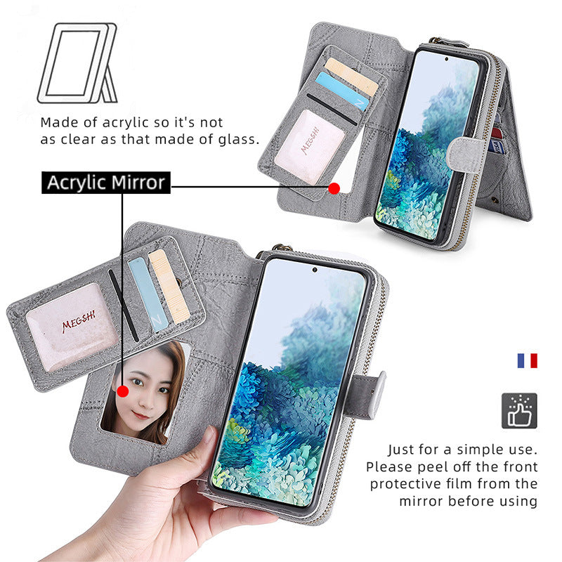 Funda cartera con tapa y tarjetero para iPhone