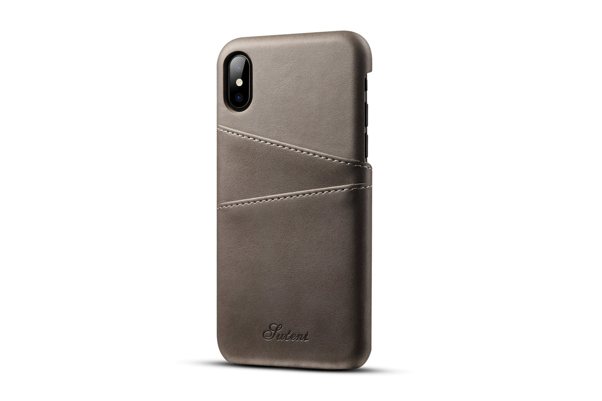 Funda con dos ranuras para tarjetas en PU