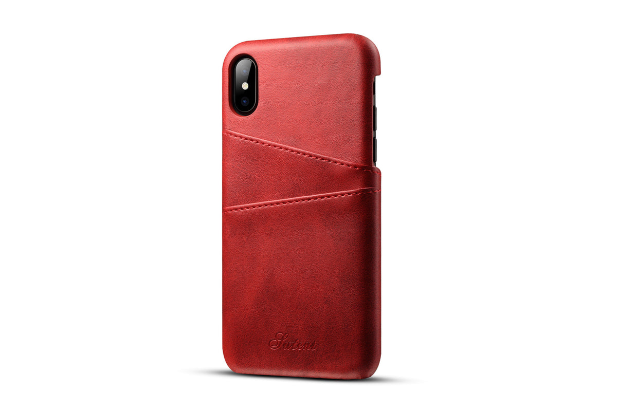 Funda con dos ranuras para tarjetas en PU
