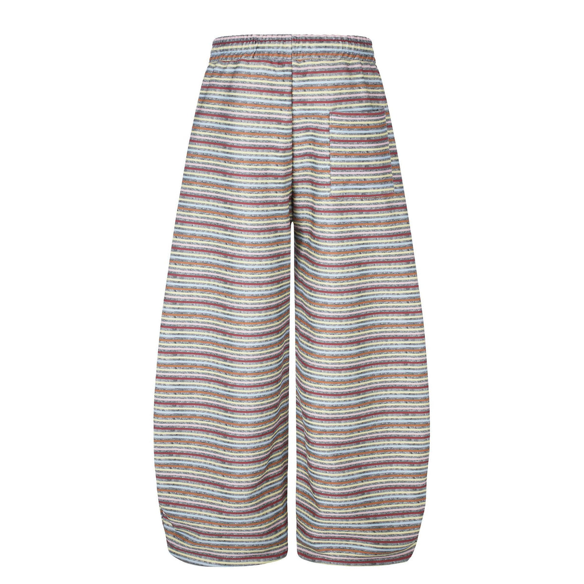 Pantalón deportivo de pierna curva con franjas a contraste