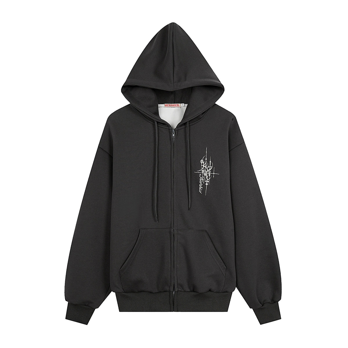 Chaqueta holgada con capucha y alas de lentejuelas